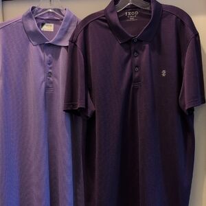 IZOD Golf Polo Shirts in Purple and Dark Purple
